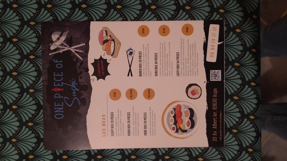 One piece of sushi - Menu Image 1